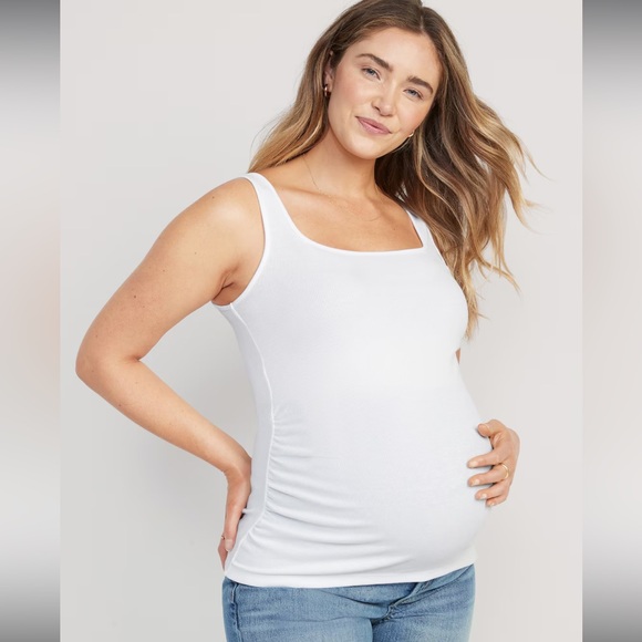 Old Navy Tops - NWT!!! Old Navy Maternity Square Neck Tank Top Ribbed White Small